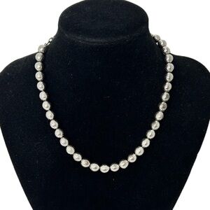 Vintage Coro Silver Tone Metal Ball Beaded Necklace